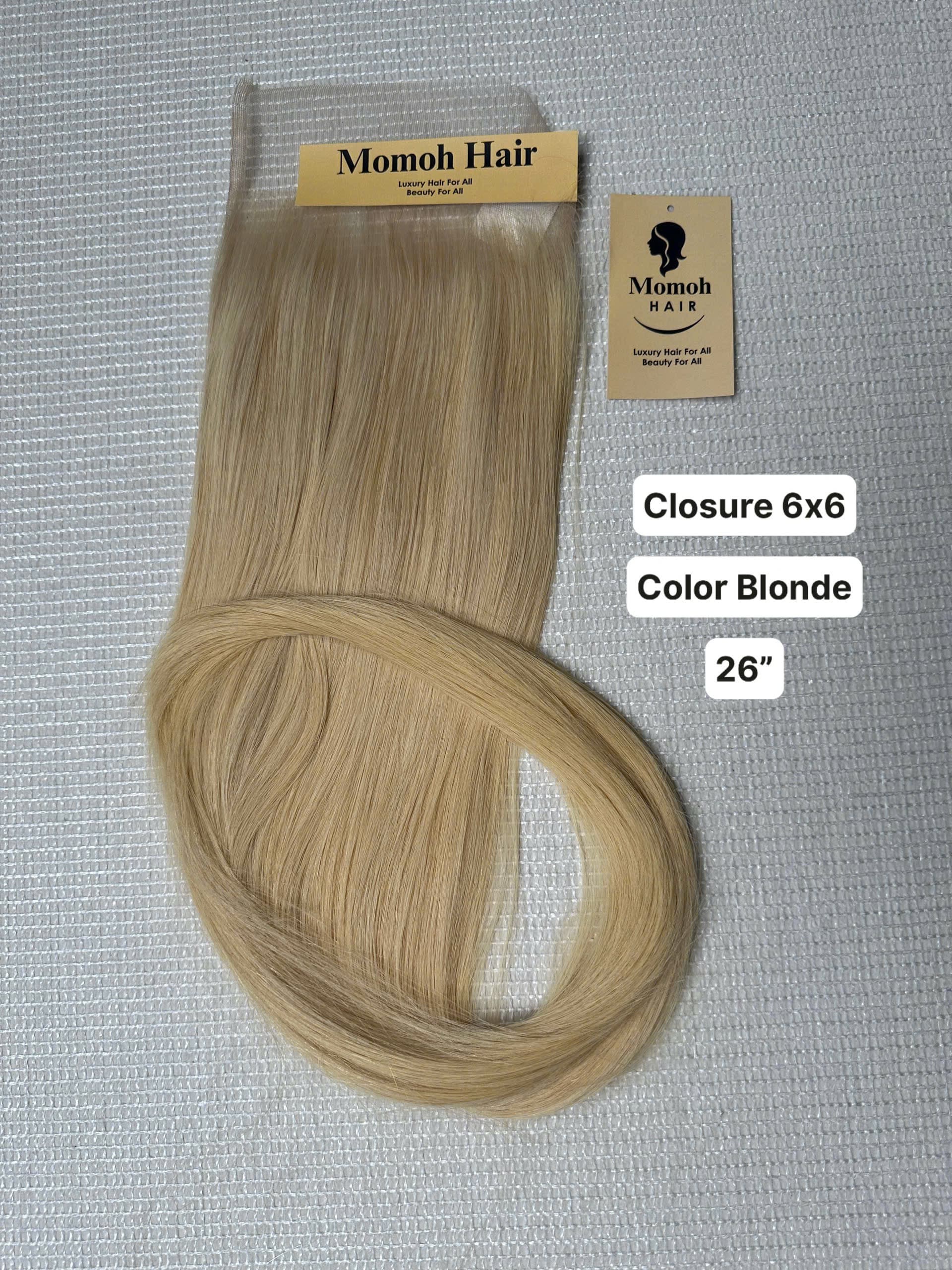 Raw Straight Closure 6x6 Blonde