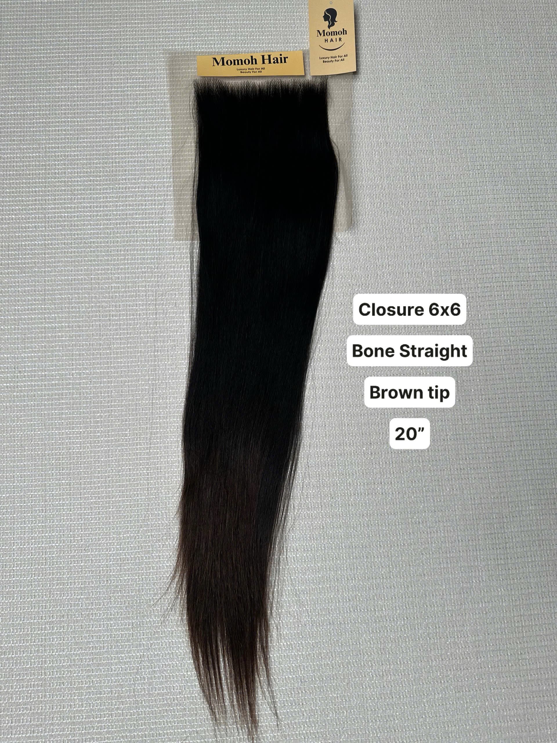 Remy - Super - Bone Straight - Brown tip