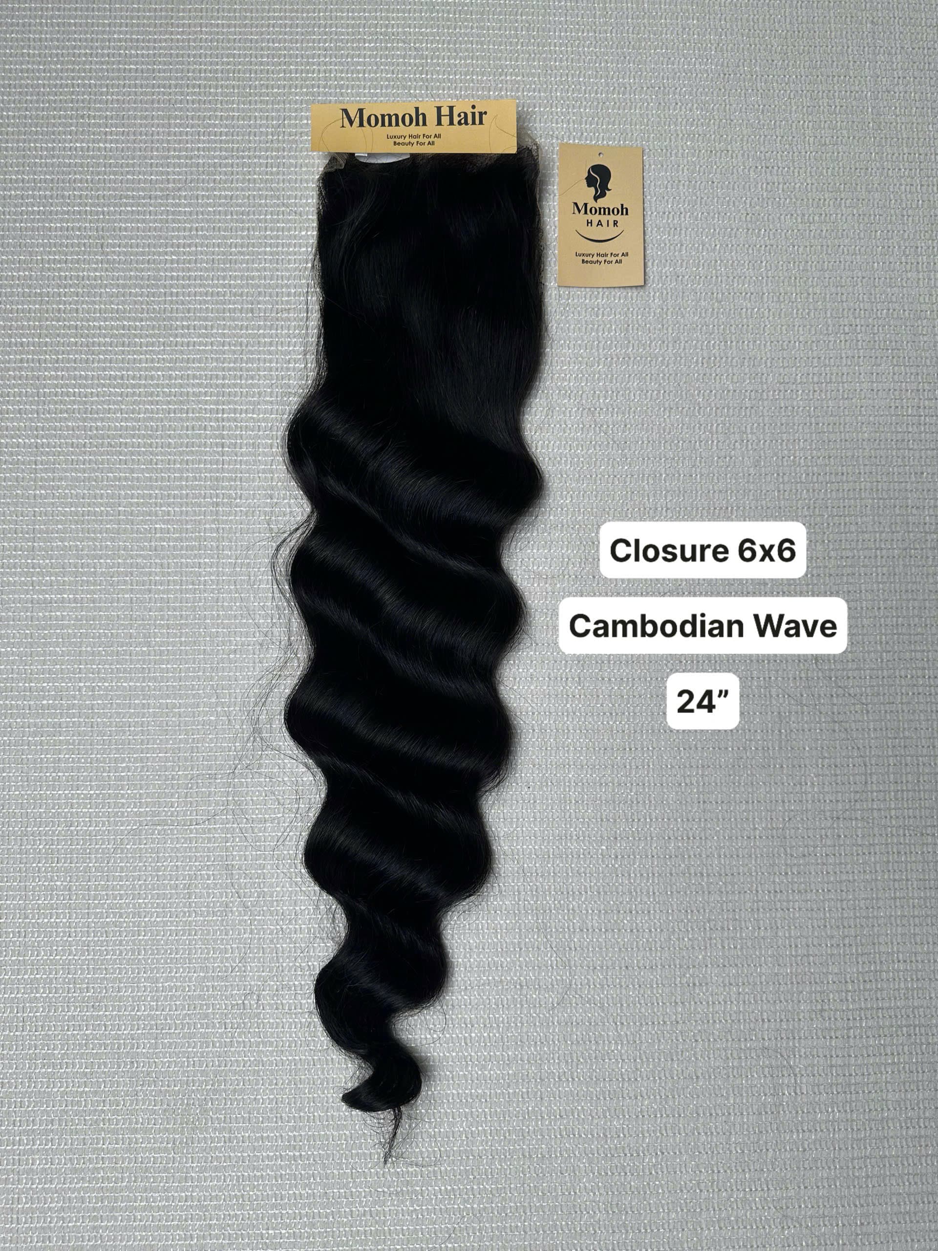 Raw Cambodian Wave Closure 6x6 HD